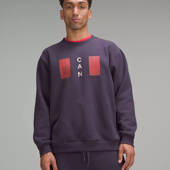 lululemon Men's Team Canada Steady State Crew CPC Logo ATMOSPHERIC PURPLE Sz S - Picture 1 of 5